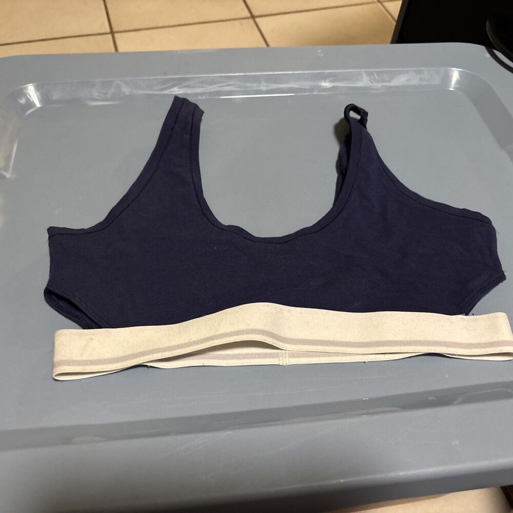 ABOUND Marine Blue Medium NO PADS  Wireless Pullover Sport Bra NWOT!